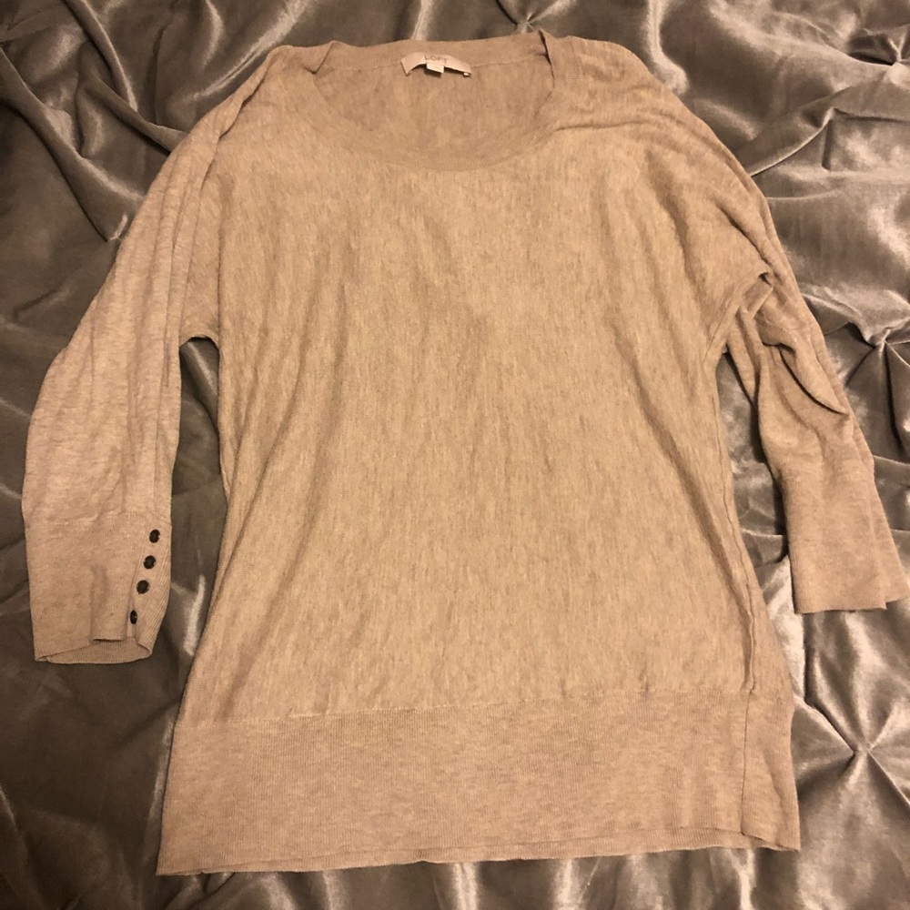 LOFT sweater with button sleeves